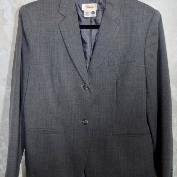 Talbots Classic Gray Wool Blend Blazer | Size 10 - Picture 1 of 5
